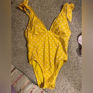 yellow swimsuit